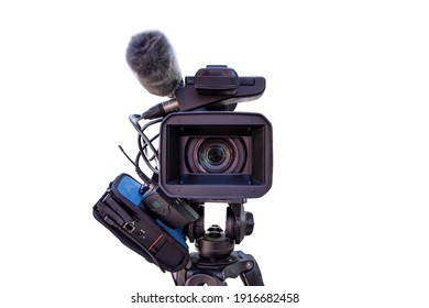 Video Camera Isolated On A White Background. 