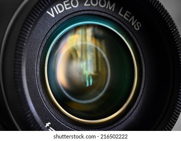 Video Camera Zoom Lens Closeup