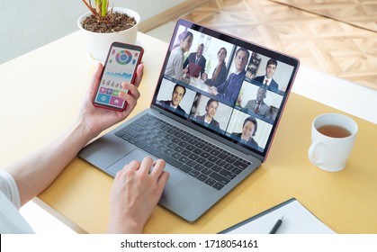 Video Conference Concept. Teleconference. Video Chat.