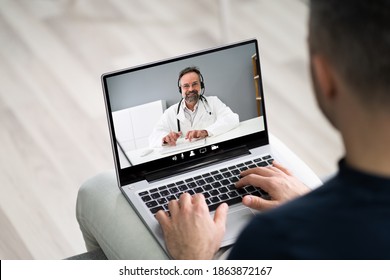 Video Conference Doctor Telemedicine Consult Call Or Webinar - Powered by Shutterstock