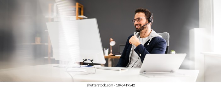 Video Conference Online Interview Business Call Or Chat - Shutterstock ID 1845419542
