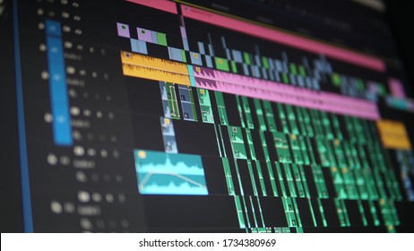 Video Editing close up view - Shutterstock ID 1734380969