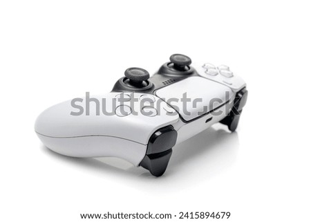 Video game console controller isolated over white background. Playing games concept