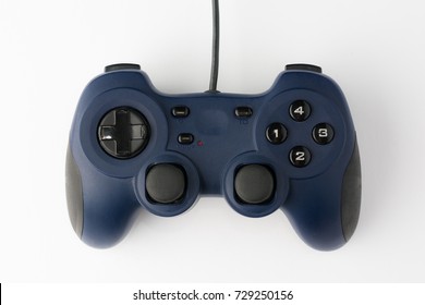 Video Game Controller On White Background Top View