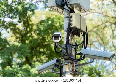 Video Surveillance System With Multiple Cameras In The Park