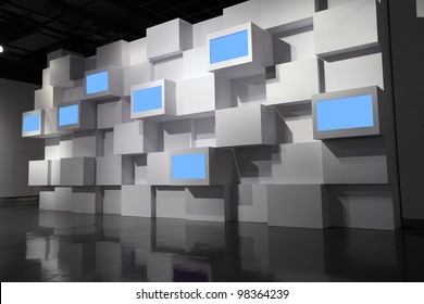 Video Wall  In A Exhibition Room