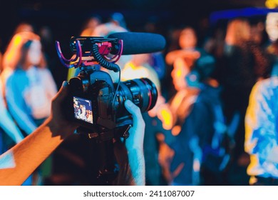 Videographer with gimball video dslr, Professional video, Videographer in event