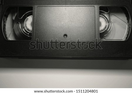Videotape on a gray background
