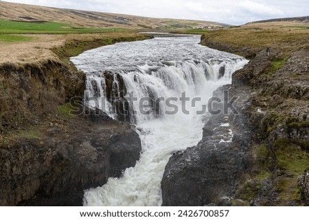 The Vididalsa river at the entrance of the Kolugljufur canyon in northwest Iceland