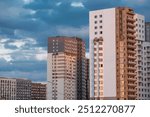 Vidnoye, Leninsky district, Moscow region. Modern high-rise residential buildings. Construction of new residential quarters. New buildings.