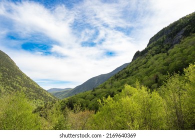 A vie as you enter Crawford Notch State Park in New Hampshire United States