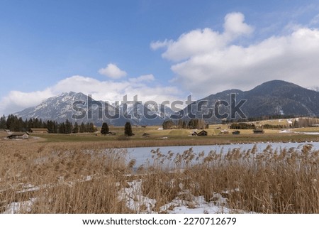 Image, Stock Photo Landscape at Schmalensee lake near Mittenwald in Bavaria