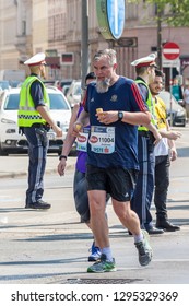 Vienna / Austria - 04 22 2018: Participants Of The Vienna City Marathon 2018