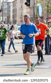 Vienna / Austria - 04 22 2018: Participants Of The Vienna City Marathon 2018