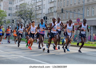 Vienna, Austria, 07 April 2019, Vienna City Marathon At Lasallestrasse, Runners After Start