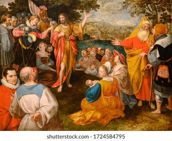Vienna, Austria. 2019/10/23. "Preaching of Saint John the Baptist" by Jacob (Jacques) de Gheyn II (1565-1629). Kunsthistorisches Museum (Art History Museum) in Vienna.