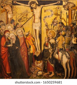 Vienna, Austria. 2019/11/7. Wilten Crucifixion (c. 1435). Belvedere Museum, Vienna, Austria.