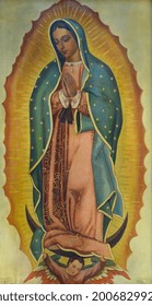 Vienna, Austria. 2020-07-29. A copy of Our Lady of Guadalupe. Votivkirche, Wien – Votive Church, Vienna.
