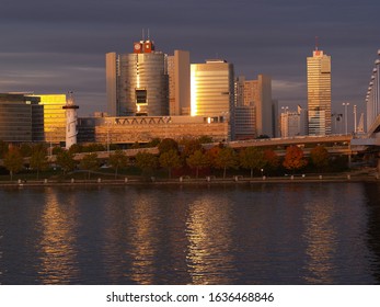 Vienna, Austria, 24 Oct 2005, View From Bridge Reichsbrücke To Vienna Danube City