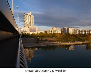 Vienna, Austria, 24 Oct 2005, View
From Bridge Reichsbrücke To District Kaisermühlen