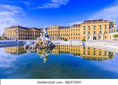 Vienna, Austria - 28 June, 2017: Schonbrunn Palace. The former imperial summer residence is a UNESCO World Heritage site.