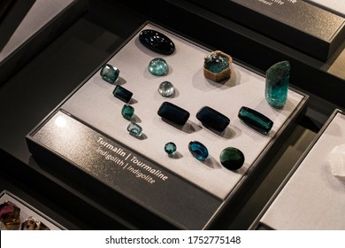 VIENNA, AUSTRIA - 3 SEPTEMBER 2018 : Exposition of precious and semiprecious stones processed and not processed in the Museum of Natural History, Vienna.
 - Shutterstock ID 1752775148