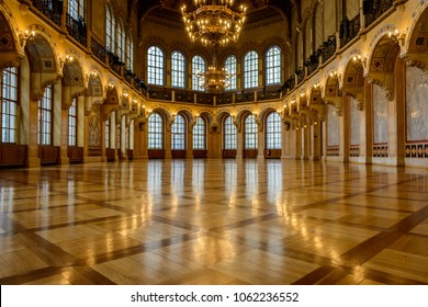 Vienna, Austria - April 5th 2018: The Elegant Ball Room Of The Beautiful Palais Ferstel In Vienna.