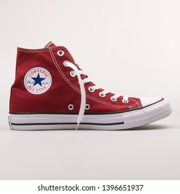 red converse like shoes