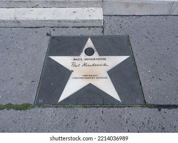 VIENNA, AUSTRIA - CIRCA SEPTEMBER 2022: Walk Of Fame Star Of Musician Paul Hindemith At Wien Musikverein Concert Hall