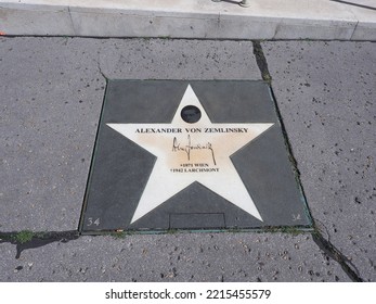 VIENNA, AUSTRIA - CIRCA SEPTEMBER 2022: Walk Of Fame Star Of Musician Alexander Von Zemlinsky At Wien Musikverein Concert Hall