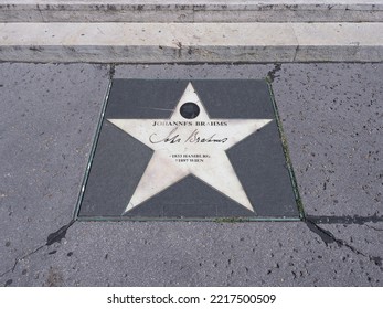 VIENNA, AUSTRIA - CIRCA SEPTEMBER 2022: Walk Of Fame Star Of Musician At Wien Musikverein Concert Hall