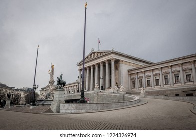 Vienna, Austria -  January 4, 2014: Austrian Parliament Building 