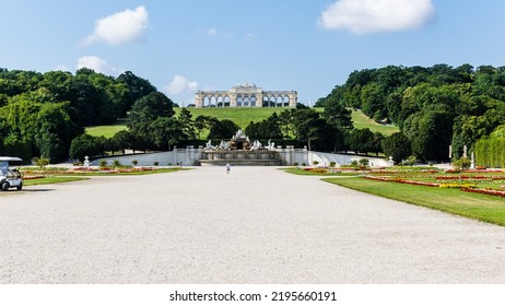 Vienna, Austria, July 6, 2022: Schönbrunn Palace, Territory Of The Park Complex