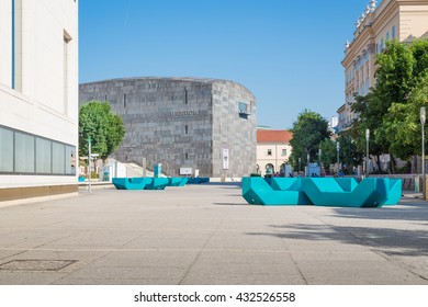 Vienna, Austria - June 08, 2015: Museum Of Modern Art, Museumsquartier, Vienna