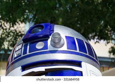 VIENNA, AUSTRIA, June 13, 2015: Star Wars Characters, R2D2 At The Star Wars Celebration.