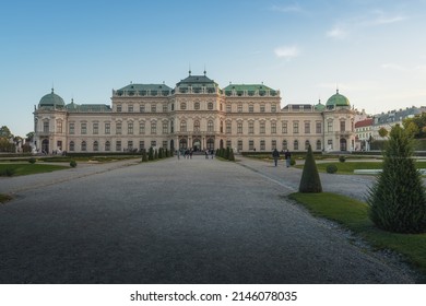 Vienna, Austria - Oct 12, 2019: Upper Belvedere Palace - Vienna, Austria