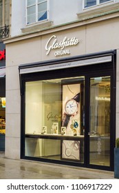 Vienna, Austria - October 22, 2017: Retail Store Of Luxury Watch Brand Glashutte