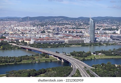 Vienna Cityscape View From The Danube Tower Austria