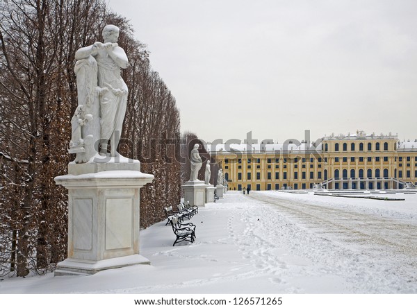 Vienna January 15 Statue Gardens Schonbrunn Stock Image Download Now