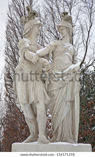 Vienna January 15 Statue Gardens Schonbrunn Stock Photo Edit Now