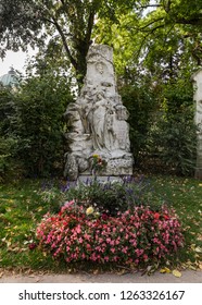 Vienna, Oct 01, 2017 - Central Cemetery, The Grave Of Johan Strauss, The Waltz King.