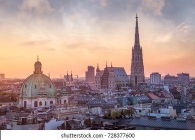 Vienna Skyline with St. Stephen's Cathedral, Vienna, Austria