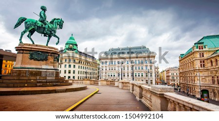 Vienna State Opera and old city view, Austria