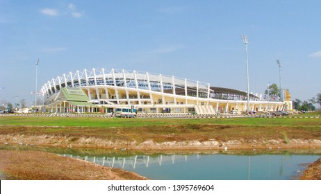 Vientiane, Laos - December 12, 2009: View Of The Lao National Stadium During  2009 Southeast Asian Games