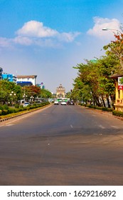 Vientiane, Laos - Jan, 29, 2020: A Beautiful View Of The City And It Buildings, Bars, Hotels And Restaurants.