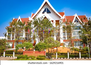 Vientiane, Laos - Jan, 29, 2020: A Beautiful View Of The City And It Buildings, Bars, Hotels And Restaurants.