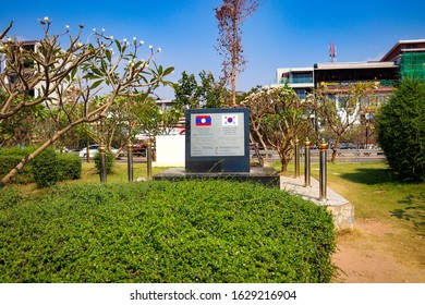 Vientiane, Laos - Jan, 29, 2020: A Beautiful View Of The City And It Buildings, Bars, Hotels And Restaurants.