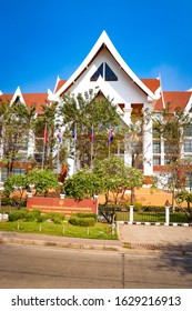 Vientiane, Laos - Jan, 29, 2020: A Beautiful View Of The City And It Buildings, Bars, Hotels And Restaurants.