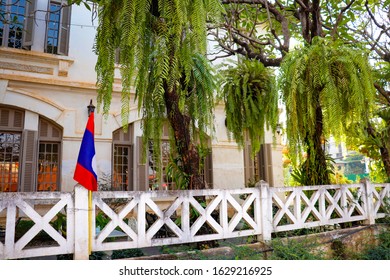 Vientiane, Laos - Jan, 29, 2020: A Beautiful View Of The City And It Buildings, Bars, Hotels And Restaurants.