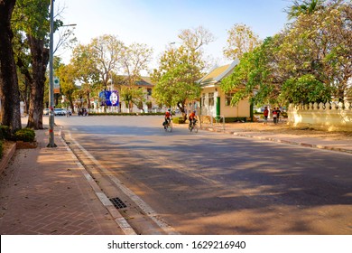 Vientiane, Laos - Jan, 29, 2020: A Beautiful View Of The City And It Buildings, Bars, Hotels And Restaurants.